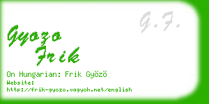 gyozo frik business card